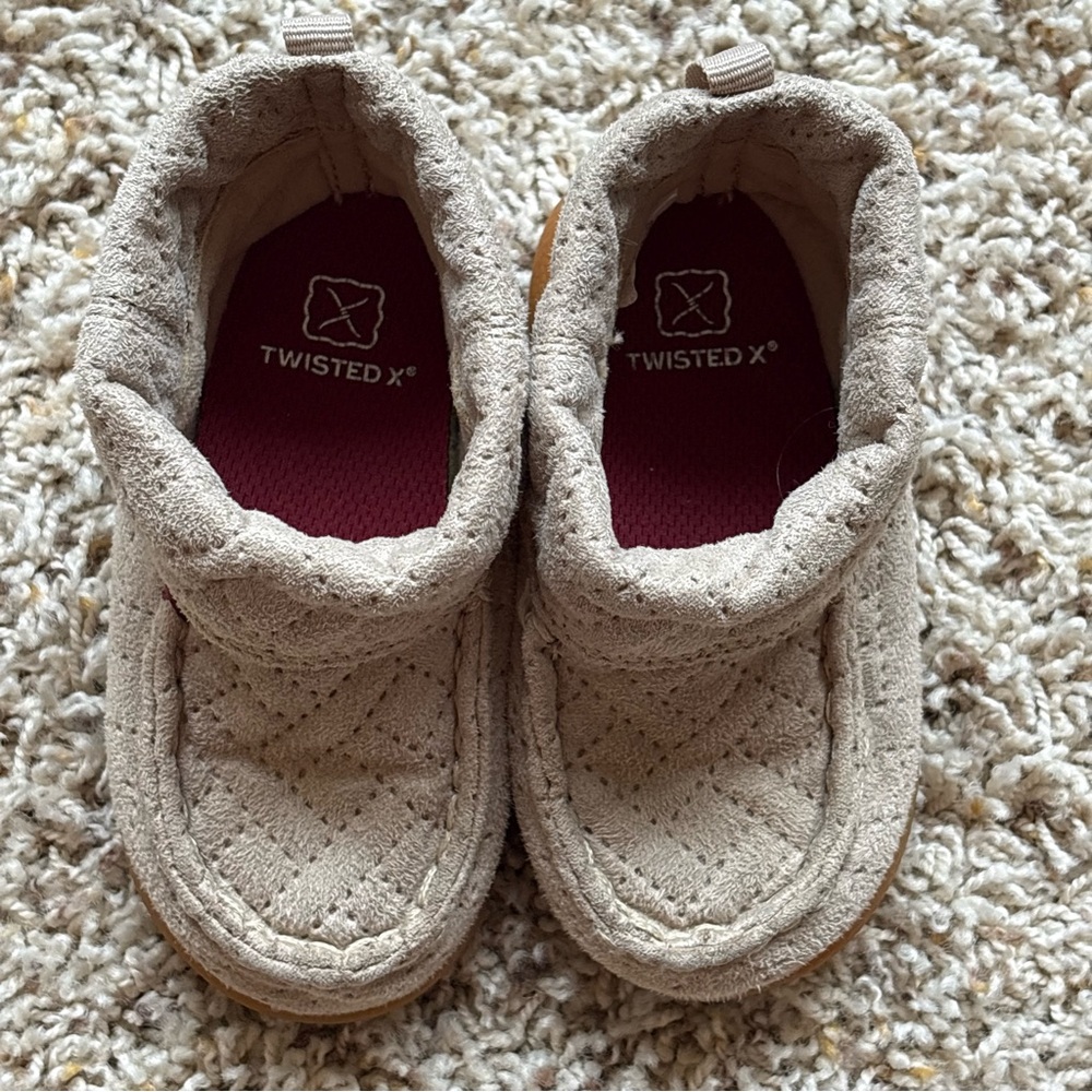 Twisted X infant driving moc boots in birch Baby/Toddler Size 5M ICA0035